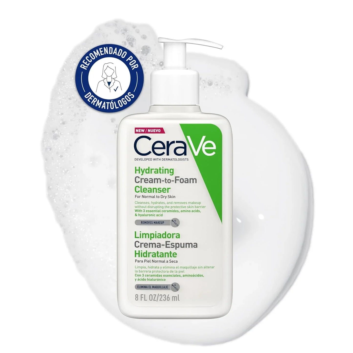Hydrating Cream-to-Foam Cleanser 237ml.